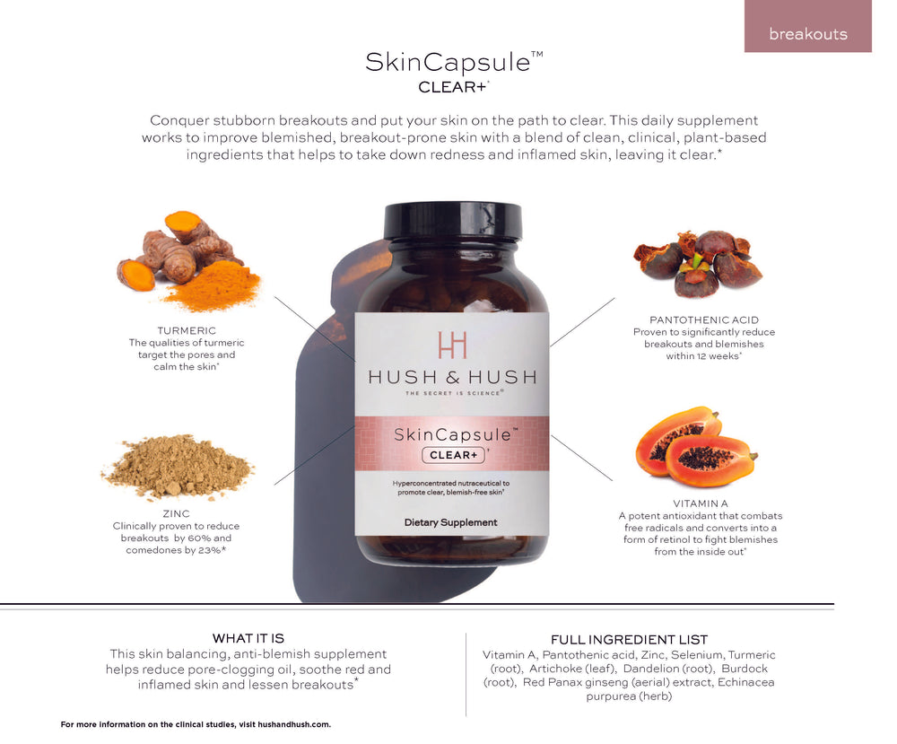 Hush & Hush SkinCapsule CLEAR+ | Skin Care Products | SkinJourney